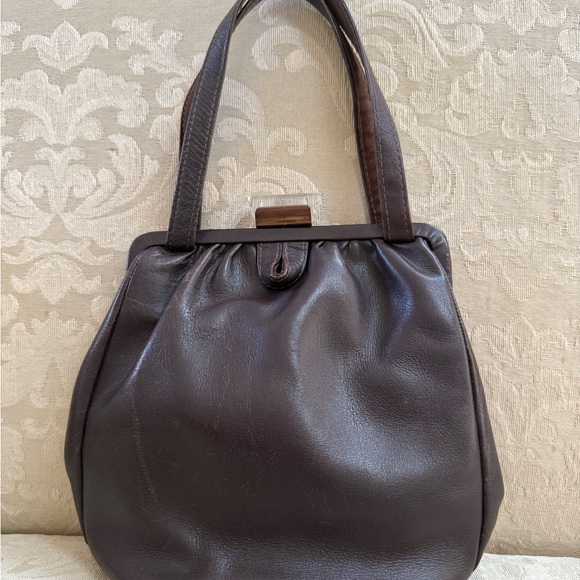 Vintage Kiss lock brown leather purse - Picture 11 of 11